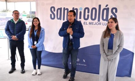 Continúa San Nicolás mejorando vialidad y movilidad en Av. Sendero