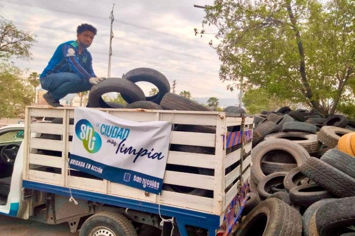 Recolecta San Nicolás casi 5 mil llantas de las calles
