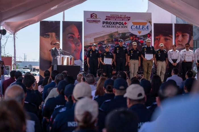 Inicia Escobedo construcción de segundo piso en Seguridad
